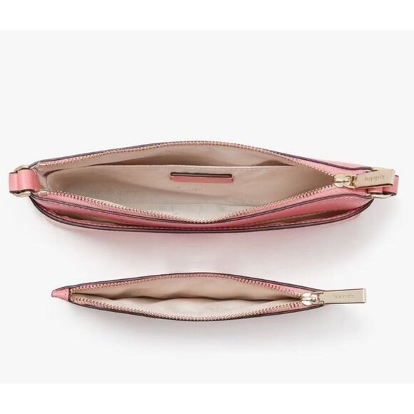 NWT Authentic Kate Spade Sadie Crossbody Bag Set Peach Nectarine Pink Purse - Picture 3 of 6